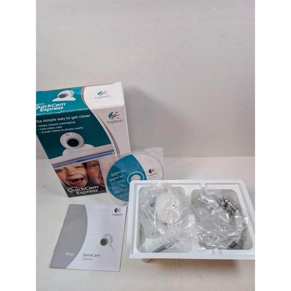 Logitech QuickCam Express USB Webcam 2003 NEW OLD STOCK Sealed Complete